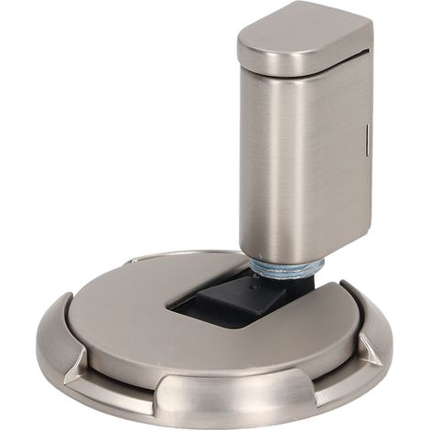 Türstopper aus Zinklegierung, mechanischer Türstopper ohne Magnet, höhenverstellbar, Oberfläche aus gebürstetem Nickel, zur Wandmontage. (1/5)