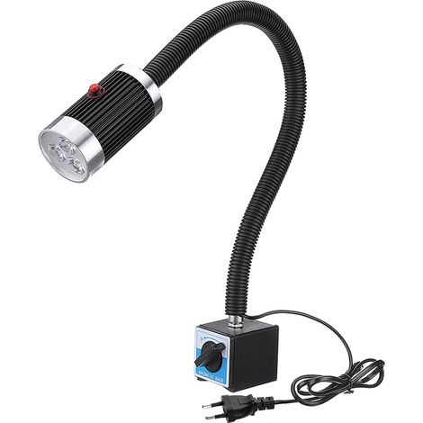 Maschinenleuchte mit Magnetfuß, magnetische LED-Drehbankleuchte, 9 W, flexibel, wasserdicht, Armleuchte mit Magnetfuß für Werkbank, Werkstatt, Drehbank, CNC-Fräsmaschine, Metallbearbeitung (1/5)