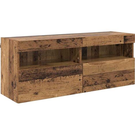 Maison Exclusive - TV-Wandschrank mit LED Altholz 100 x 30 x 40 c