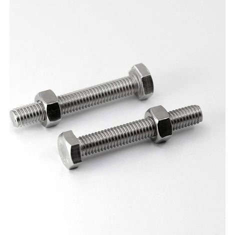 M6 x 50mm 20PCS Boulons à six pans en 304 Acier Inoxydable de Coin Extérieur Vis Hexagonale,Boulons et écrous de Sortilège Ensemble (1/3)