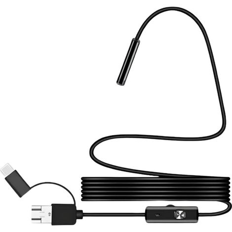 Endoscopio Digital 8mm Gran angular 1080p (USB-A/MicroUSB/Type-C) –Cable flexible – 3.5 m