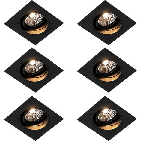 QAZQA 102852 - Spot encastrable - 6 pièces - L 120 mm - - éclairage intérieur - Salon I Chambre I Cuisine I Salle à manger