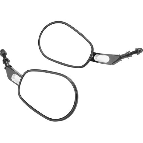 Rétroviseur moto noir métal 1 paire, accessoire de remplacement pour modification arrière (1/5)