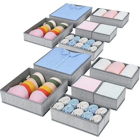 Homsorout 12 Stück Schrank Organizer Schubladen Aufbewahrungsbox Unterwäsche (1/5)