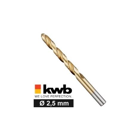 KWB Broca helicoidal TITAN 2,5 mm longitud 57 mm