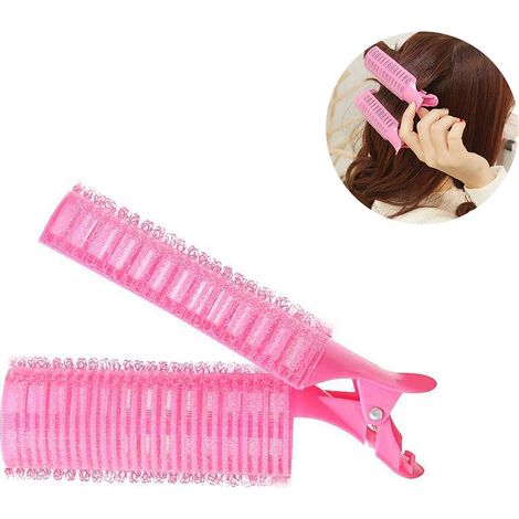 Bigoudis plastique auto-adhésifs pour frange, rouleaux de curling sans chaleur, tube coiffant frange, accessoire femme, lot de 6, maintien longue durée (1/5)