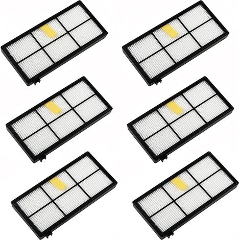 6 Pièces Kits d'Accessoires de Filtres de Rechange pour iRobot Roomba 800 900 Series 850 860 861 866 870 880 890 900 960 980 981 985 (1/5)