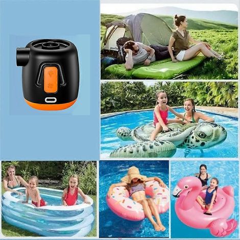 Pompe à air portable rechargeable 3600 mAh, mini gonfleur/dégonfleur, petite pompe à air pour matelas gonflables et bouées légères. (1/5)