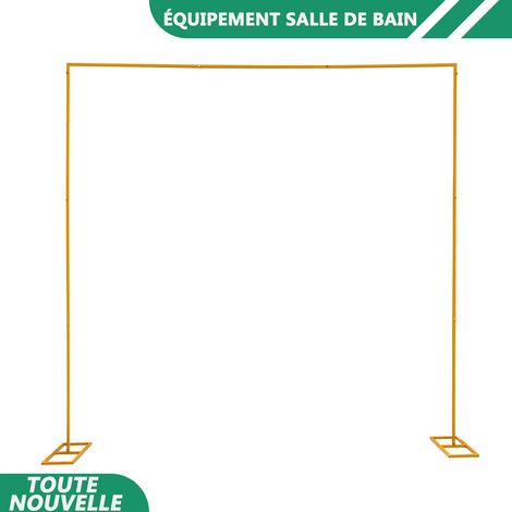 WAOBDLA 33m mariage arc stand assemblage avec des bases carrées jardin arc métal pour la décoration de l'événement de la fête (1/5)