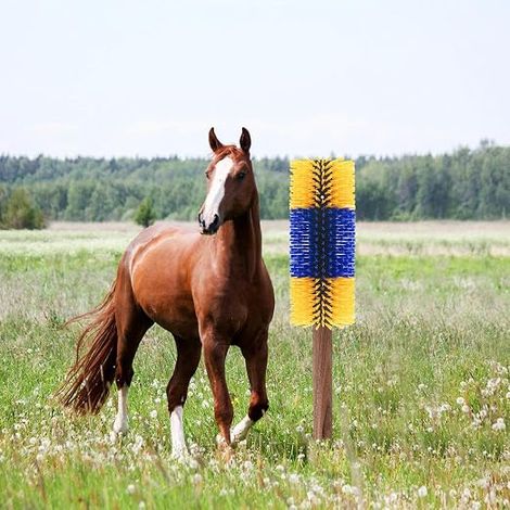 Scratch Brush Set for Cattle Cows, Horses, Goats, - Relieves Back Itching (1/2)