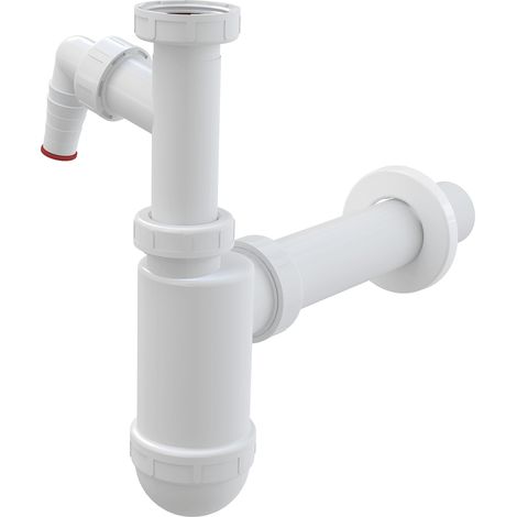AlcaDrain A43P Flaschengeruchverschluss für die Waschbecken DN40 mit einem Geräteanschluss und einer Überwurfmutter 5/4" (1/3)