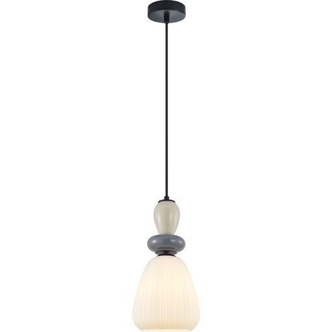 Suspension décorative en céramique noire et multicolore 1xE27 40W Domali Italux (1/2)