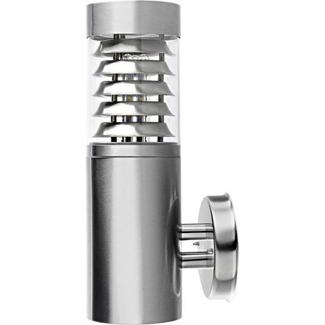 heitronic Saturn lampada da parete argentata IP44 34cm