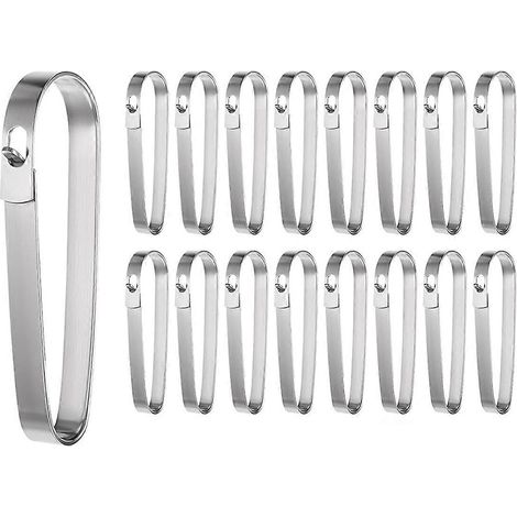 Lot de 16 pinces de fixation pour panneaux immobiliers, en acier inoxydable. (1/5)