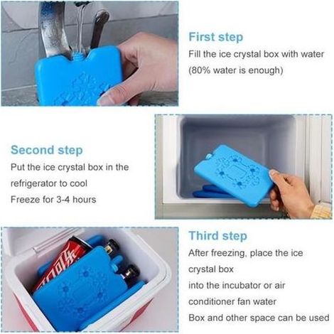 Blocs Réfrigérants,Pain de Glace pour Sac,Glace pour Glacières,Bloc Glace pour Glaciere,Bloc Glace Glacière,6pcs