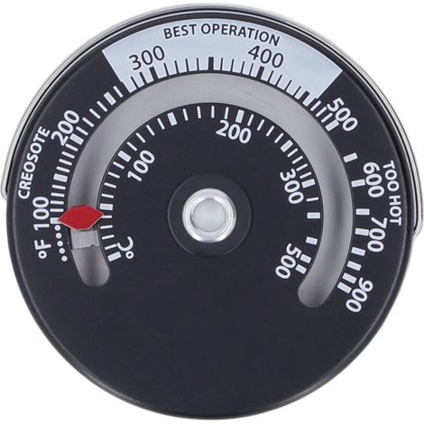 Magnetisches Ofenthermometer 0–500 °C, Zifferblatt aus Aluminiumlegierung, hohe Präzision, für Kamine