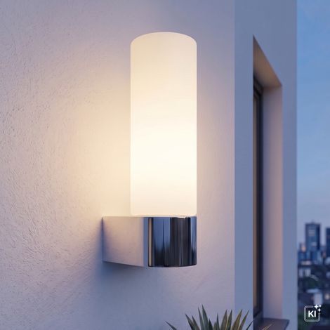 Wandlampe innen IP44 Aluminium Glas H: 16.5 cm Chrom Weiß G9 Modern Badleuchte (1/5)