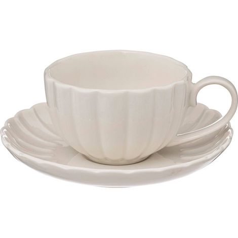 Tasse mit Unterteller ROMY, Porzellan, Ø 6 cm (1/3)
