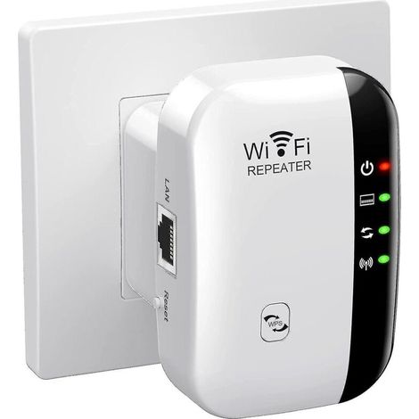 Répéteur/amplificateur Wi-Fi 2023 : couvre jusqu’à 340 m² et 45 appareils. Installation rapide et facile grâce au port Ethernet. (1/5)