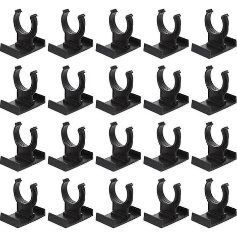 20 clips de fixation noirs pour plinthes de meubles, clips de nivellement pour pieds de meubles, clips de fixation pour plinthes de cuisine, clips de fixation en plastique (1/2)