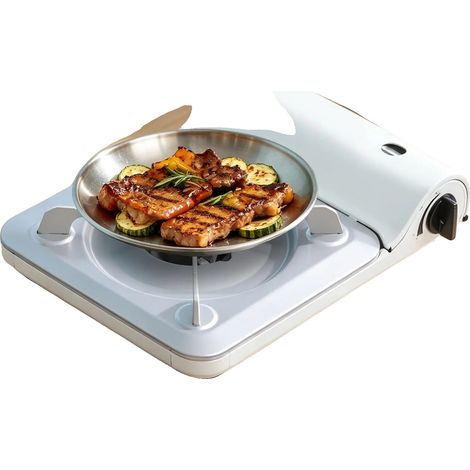 Réchaud de camping, design compact, haute performance thermique, BLANC (1/5)