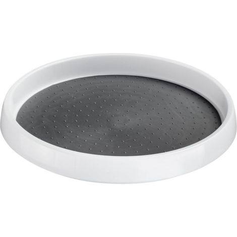 Plateau Tournant - Organisateur Pratique pour Ranger les Ustensiles dans la Cuisine, la Salle de Bain, le Dressing Ou la Chambre d'enfant, Antidérapant - 255 mm (1/5)