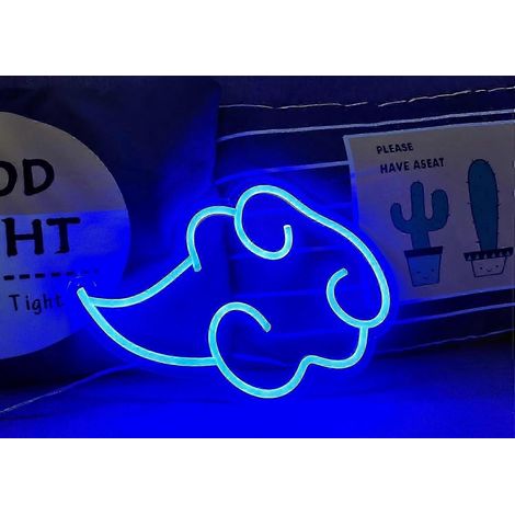 Neonrote Wolken-Wandleuchte fürs Kinderzimmer, USB-betrieben mit einstellbarer Helligkeit, Wanddekoration im Cartoon-Stil, einfach aufzuhängen, verspieltes Nachtlicht (1/5)