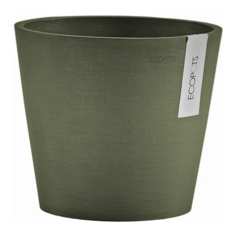 Vaso Rotondo Amsterdam D20 H17.5 cm Verde Kaki ECOPOTS