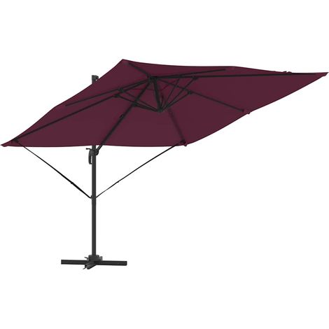 Parasol Roma Rouge 286 x 284 x 265 cm Aluminium et polyester (1/5)