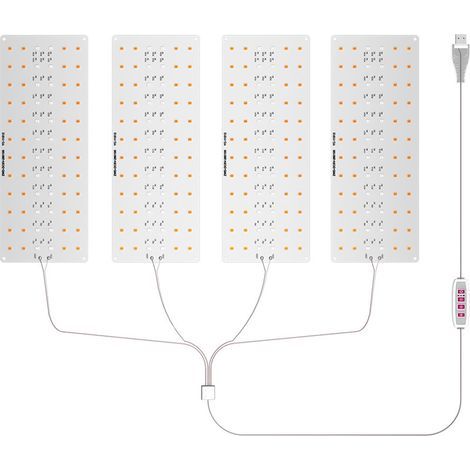 Cosiki Lumières Végétales POUR la Culture Intérieure, Culte Light Strip 8H 12H 16H TIMING USB 5V CLUSER LAMPE SPECTRUM FULL SPECTRUM LUMIÈRES POUR SOUS CARMES PLANTES PLANTES POUR LES CLUS (4 têtes) (1/5)
