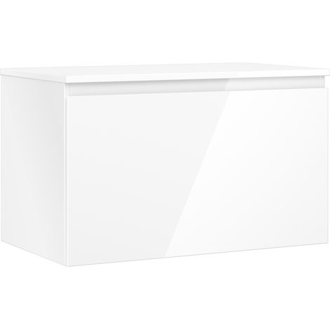 Mexen Orio Badezimmerschrank für das Waschbecken 80 cm mit Arbeitsplatte, 1 Schublade, weiß glänzend - 91A10-08047-1-BFC00 (1/5)