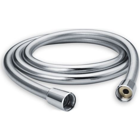 150 cm Brauseschlauch mit Knickschutz, flexibel und verwindungssteif, geprüft für Trinkwasser unter Druck, silber