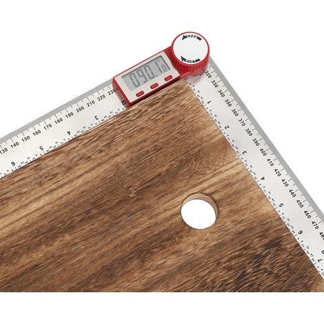 Digitales Lineal aus Edelstahl, elektronisches 360°-Messwerkzeug zur Winkel- und Längenmessung von 0 bis 300 mm (1/5)