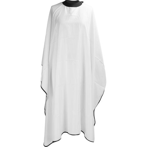Tablier de coiffure imperméable, réglable, cape de barbier pour coupe de cheveux, salon, coiffeur, blanc (1/5)