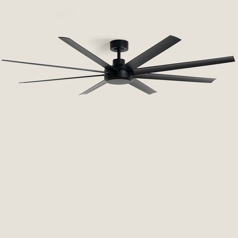 Efectoled – Ventilateur de plafond silencieux DC Hidra – 8 pales – Moteur DC – Télécommande – Mode été/hiver – Pour pièces jusqu'à 35 m²