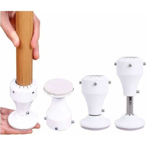 Rehausseurs de meubles hauteur réglable 7-10 cm pour chaise Table bureau canapé pieds diamètre 1-1/8-1-5/8 blanc (1/5)