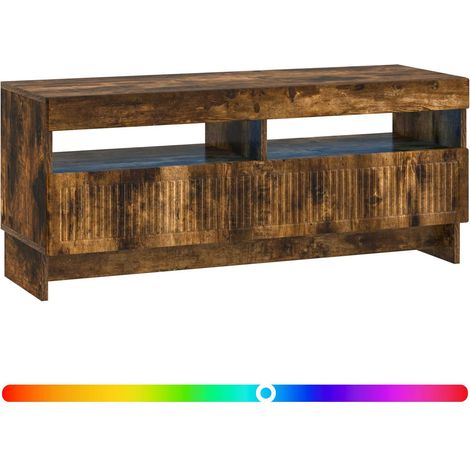 Maison Exclusive - LED-TV-Schrank Raucheiche Holzwerkstoff (1/5)