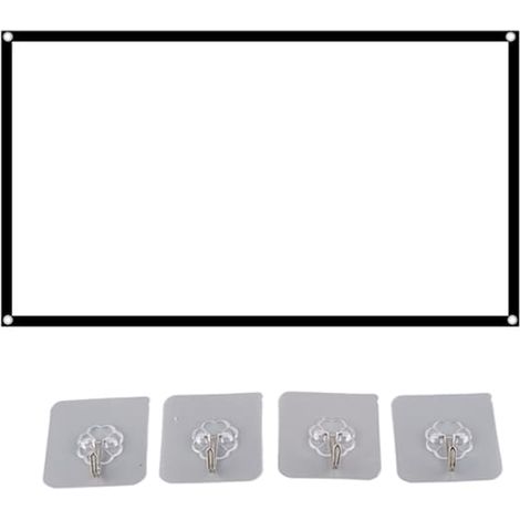 Écran de projection portable HD 16:9 pliable en polyester 60 pouces pour la maison et le bureau (1/5)