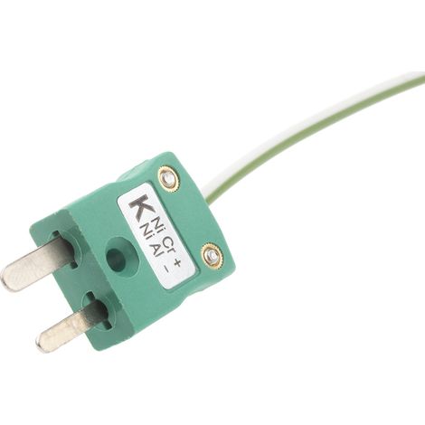 Thermocouple type K Ø 1/0.376mm, +250°C max à Fiche mâle miniature ( Prix pour 1 ) (1/2)