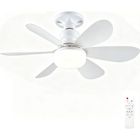 Ventilateur Plafonnier LED Ø52 cm avec Télécommande, 6 Pales, Éclairage Réglable, Fonction Minuterie et Mode Silencieux, Ventilateur pour Chambre et Salon (1/5)