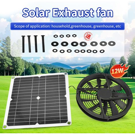 Panneau solaire monocristallin 100 W 12 V, film flexible pour ventilateur 10 pouces, camping, caravane et extérieur (1/4)