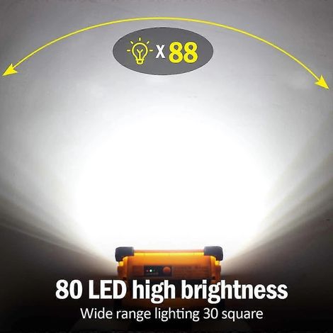 Lampe de travail LED rechargeable magnétique solaire 80 W 4000 lm (1/3)