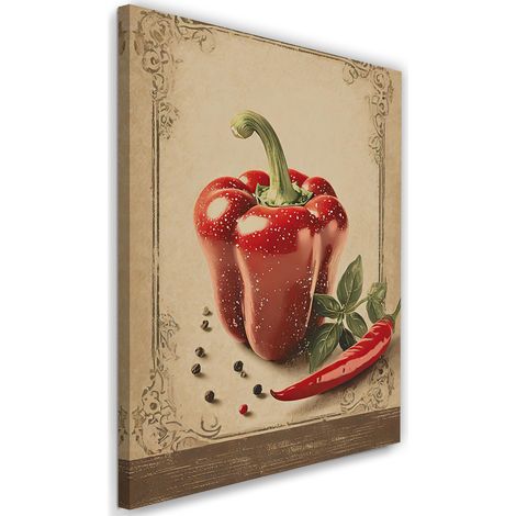 Tableau déco Poivrons rouges Alimentation 60x90 (1/5)