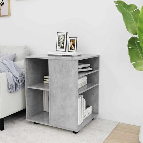 Armoire à roulettes-Meuble de rangement mobile Gris béton 60x53x72 cm Bois d'ingénierie 867085 (1/5)
