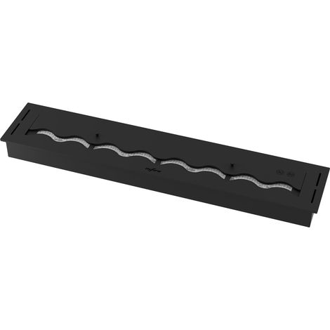 Bruciatore a Bioetanolo da Incasso 100x20x7,5 cm Black Burner 1000 Nero (1/5)
