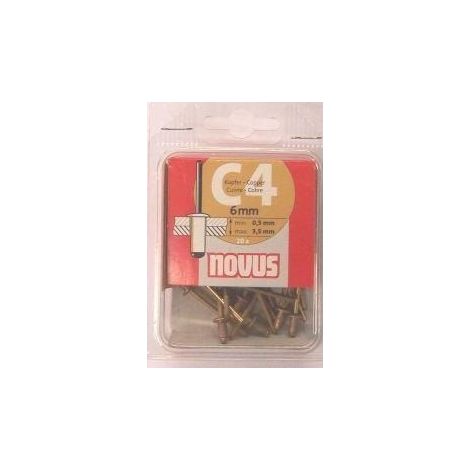 Novus Blindniete C 4 x 6 mm Kupfer 20 Stück