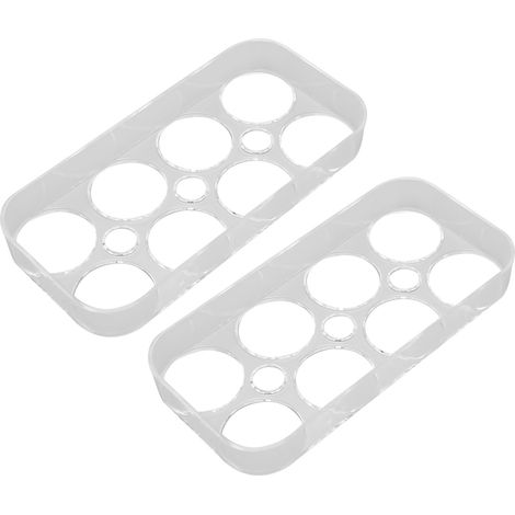 Lot de 2 boîtes à œufs pour réfrigérateur, 8 compartiments individuels, porte-œufs transparent, récipient à œufs pour placard (1/5)