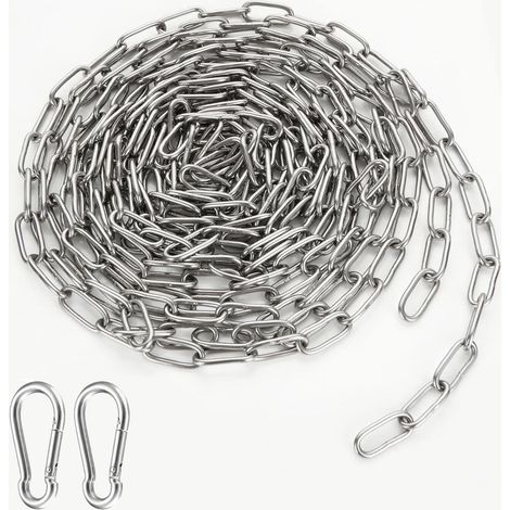 m lange Kette aus Edelstahl 304 mit geschweißten Stahlgliedern für Zäune, Spazier- und Hundeketten