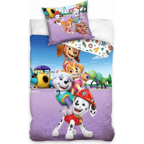 Parure de lit enfant Pat' Patrouille 140 x 200 cm 100 % coton SKYE (1/3)