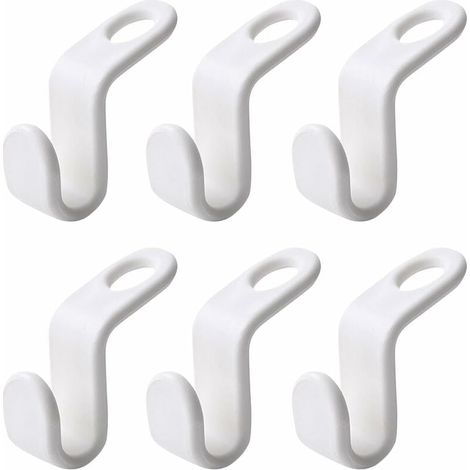 SHINING HOUSE Perchas ahorradoras de espacio, 6 piezas, ganchos colgantes, clips de extensión de conexión para armario, organizador de ropa, gancho de extensión, perchas ahorradoras de espacio (1/5)